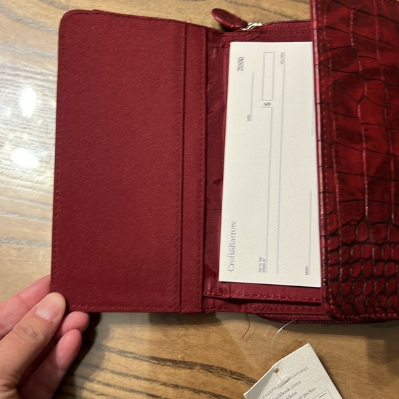 Clutch organizer red faux croc new - Picture 6 of 8